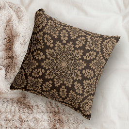 Geometric Brown Star Kissen