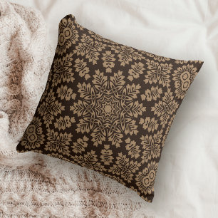 Geometric Brown Star Kissen