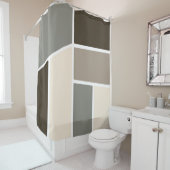 Geometric Brown, Taupe, Gray and Ivory Duschvorhang (Beispiel)