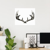 Geometric Buck Antler Wasserfarbe Poster (Heimbüro)