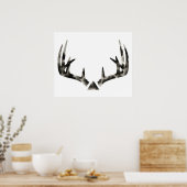 Geometric Buck Antler Wasserfarbe Poster (Küche)