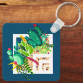 Geometric Cactus succulents Planter Terrarium Schlüsselanhänger (Rückseite)