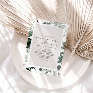 Geometric Calligraphy Greenerity Spanish Wedding Einladung