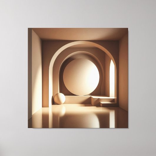 Geometric Calm – Minimalist Architecture Leinwanddruck (Vorderseite)