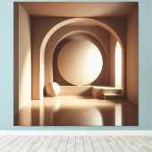 Geometric Calm – Minimalist Architecture Leinwanddruck (Insitu (Holzboden))