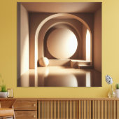 Geometric Calm – Minimalist Architecture Leinwanddruck (Insitu (Wohnzimmer))