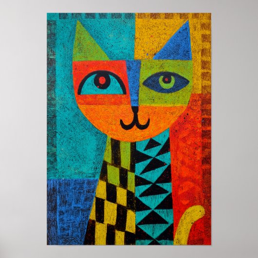 Geometric Cats – Bold, Bright and Playful Poster (Vorne)