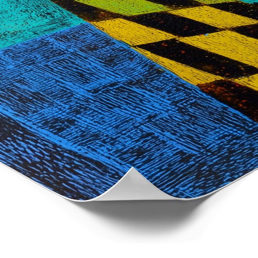 Geometric Cats – Bold, Bright and Playful Poster (Ecke)