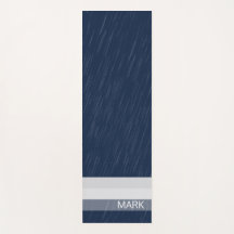 Geometric Chic White Navy Blue Monogram