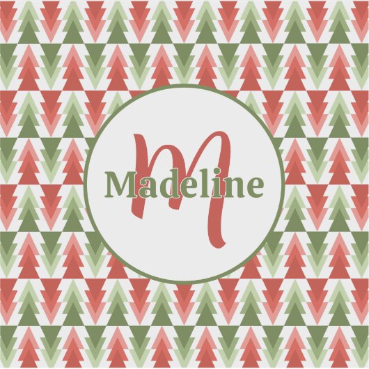 Geometric Christmas Tree Grove Aufkleber (Vorderseite)