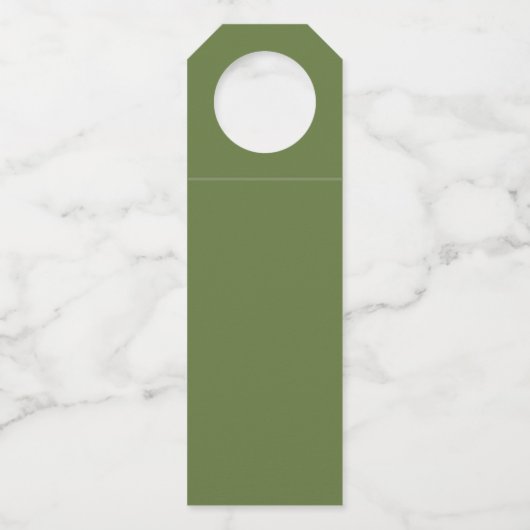 Geometric Christmas Tree Grove Flaschenanhänger (Rückseite)