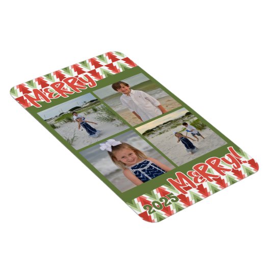 Geometric Christmas Tree Grove Magnet (Rechte Seite)