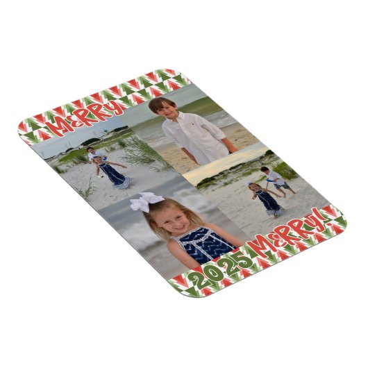 Geometric Christmas Tree Grove Magnet (Rechte Seite)