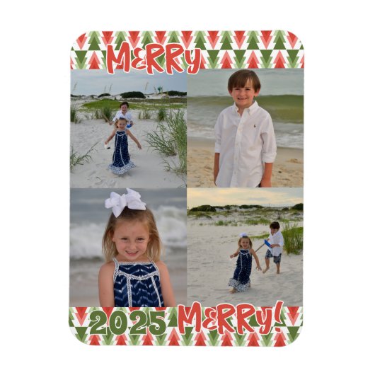 Geometric Christmas Tree Grove Magnet (Vertikal)