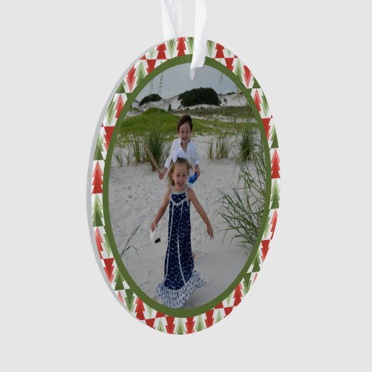 Geometric Christmas Tree Grove Ornament (Vorderseite)