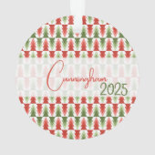 Geometric Christmas Tree Grove Ornament (Rückseite)