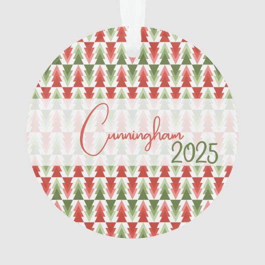 Geometric Christmas Tree Grove Ornament (Rückseite)