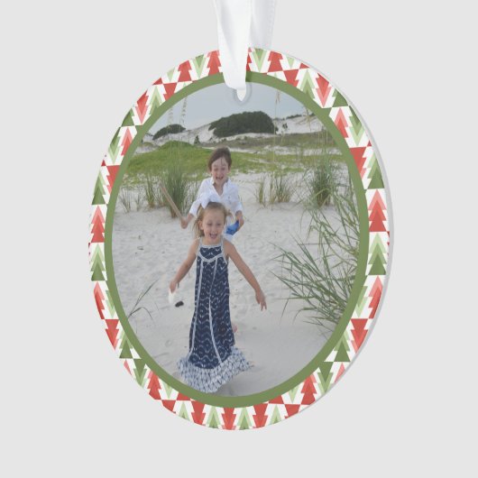 Geometric Christmas Tree Grove Ornament (Vorderseite)