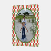 Geometric Christmas Tree Grove Ornament Aus Metall (Vorderseite links)