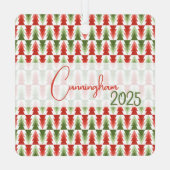 Geometric Christmas Tree Grove Ornament Aus Metall (Rückseite)