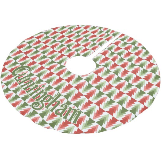 Geometric Christmas Tree Grove Polyester Weihnachtsbaumdecke (Schrägansicht)