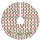 Geometric Christmas Tree Grove Polyester Weihnachtsbaumdecke (Vorderseite)