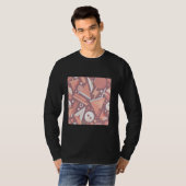 GEOMETRIC CIRCLE SQUARE TRIANGLE RETRO PATTERN ORN T-Shirt (Vorne ganz)