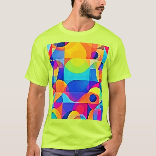 Geometric Color Symphony T-Shirt (Vorderseite)