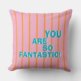 Geometric, Colorful, Appreciative Message Kissen