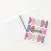 Geometric Colorful Semi Circle Geometric Notizblock (Innenseite)