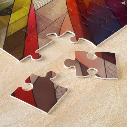 Geometric Colorful Swirl Puzzle (Seite)