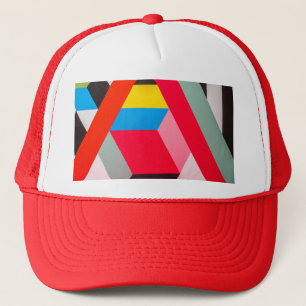 geometric colors truckerkappe