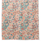 Geometric Coral Shapes Duschvorhang (Vorderseite)