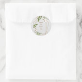 Geometric & Cotton Foliage Gray Wedding Vielen Dan Runder Aufkleber (Tasche)