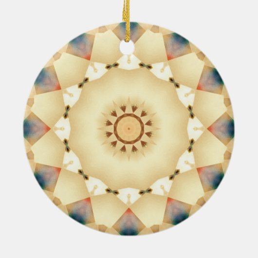 Geometric Country Sunshine Patchwork Ornament (Hinten)