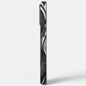 Geometric Crystal Black and White iPhone Case (Rückseite / Links)