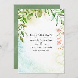 Geometric Crystal Greenerenerary Garden Wedding Fo Save The Date
