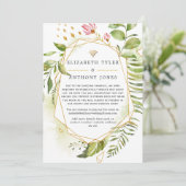 Geometric Crystal Greenerity Virtual Wedding Ankündigung (Stehend Vorderseite)