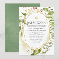 Geometric Crystal Greenery Bat Mitzvah