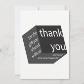 Geometric Cube High Tech Wedding Geschenk Vielen D Dankeskarte (Vorderseite)