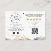 *~* GEOMETRIC - DANK IHNEN LOGO QR Code AP8 Review Begleitkarte (Rückseite)