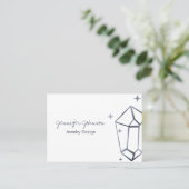 Geometric Dark Gray Foil Visitenkarte (Stehend Vorderseite)