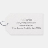 Geometric Dark Marbling Gift Tag Geschenkanhänger (Rückseite Horizontal)