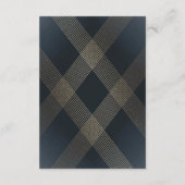Geometric Dark Navy Gold Gatsby Wedding RSVP (Rückseite)