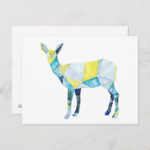Geometric Deer Animal Postkarte (Vorne/Hinten)