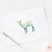 Geometric Deer Animal Runder Aufkleber (Umschlag)