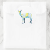 Geometric Deer Animal Runder Aufkleber (Tasche)
