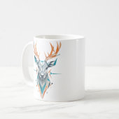 Geometric Deer Art | Modernes Design für Abstrakte Kaffeetasse (Vorderseite Links)