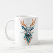 Geometric Deer Art | Modernes Design für Abstrakte Kaffeetasse (Links)