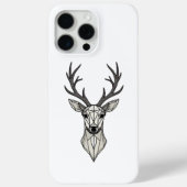 Geometric Deer Design iPhone Case (Rückseite)
